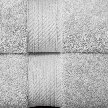 Superior Egyptian Cotton Pile Bath Towel Set of 2, Ultra Soft Luxury Towels, Thick Plush Essentials, Absorbent Heavyweight, Guest Bath, Hotel, Spa, Home Bathroom, Shower Basics, Silver