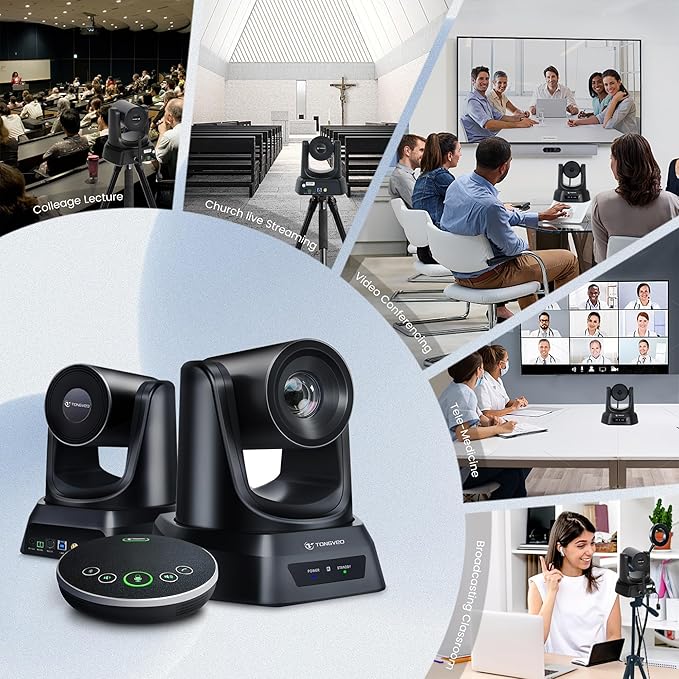 5.8GHz Wireless Conference Room Camera System | 3X 60fps PTZ Camera