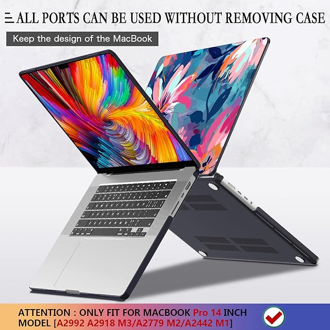 CISSOOK Compatible with MacBook Pro 14 inch Case 2024, 2023 2022 2021 Release