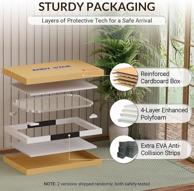 ANDY STAR Chrome Mirror 22x30 Inch, Scalloped Bathroom Mirror, Polished Chrome Framed Mirror in Anti-Rust Stainless Steel Metal Thin Frame Deep 1’’, Unique Scalloped Edge Design