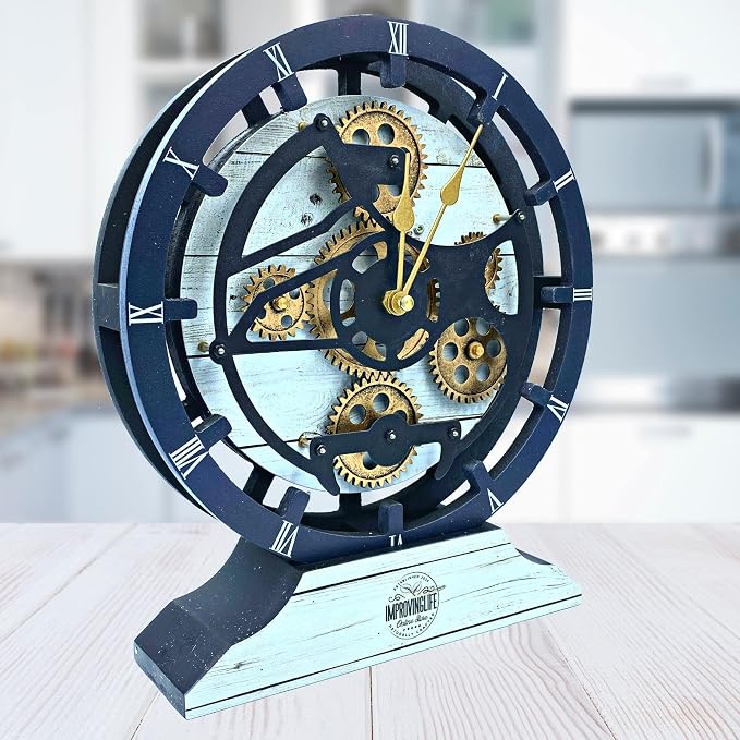 The Gears Clock Desk Clock 10 inches