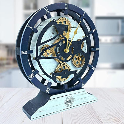 The Gears Clock Desk Clock 10 inches