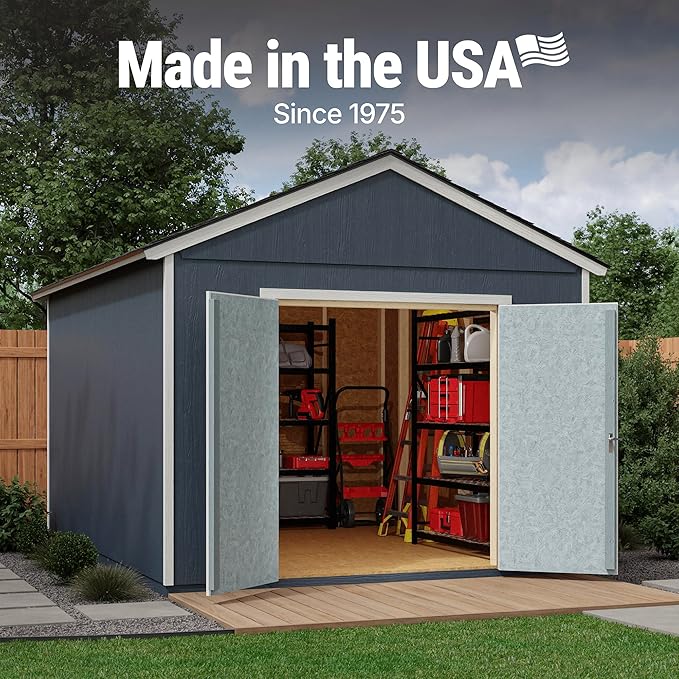 Handy Home Products Rookwood 10x14 Do-It-Yourself Wooden Storage Shed with Floor No Color