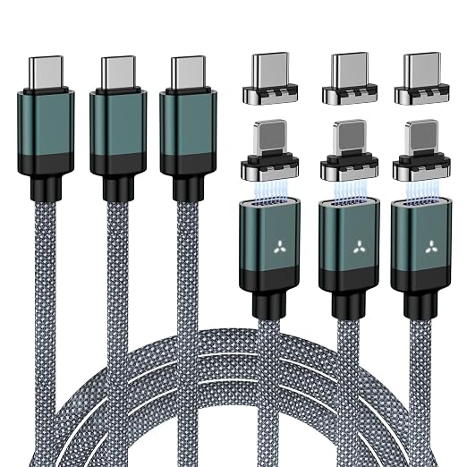 ZBF 100W USB C Magnetic Charging Cable, 2 in 1 Charger Cable