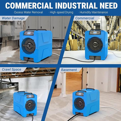 MOUNTO Commercial Dehumidifier, 150 Pint High-Capacity, Includes Pump Drain Hose