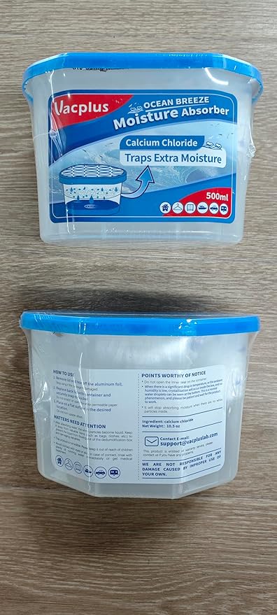 Vacplus Moisture Absorbers 6 Pack, 10.5 Oz Portable Humidity Absorber Boxes