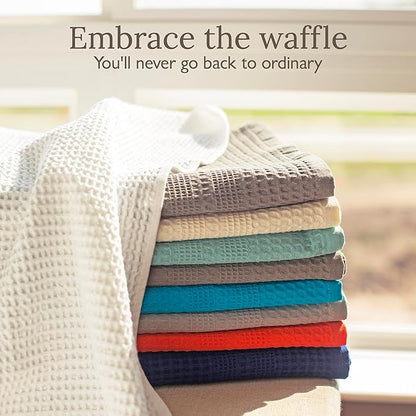 GILDEN TREE Waffle Towels for Bathroom, 100% Cotton Quick Dry Towel, Waffle