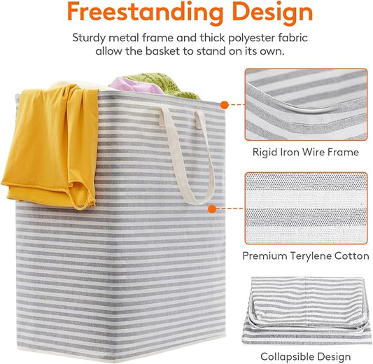 Lifewit 2 Pack Laundry Hamper Large Collapsible Laundry Baskets, Freestanding