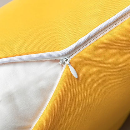 Phantoscope Pack of 2 Outdoor Waterproof Throw Pillow Covers Decorative Square Cushion Case Patio Pillows for Couch Tent Sunbrella (18''x18'', Yellow)