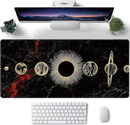 Galaxy Planet Large Mouse Pad, Gaming Keyboard Desk Pad, Extended Mouse Mat