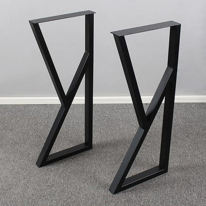 MBQQ Furniture Legs 35" Height 15" Wide Rustic Decory K-Shape Table Legs,Heavy Duty Metal Desk Legs,Dining Table Legs,Industrial Modern, DIY Iron Bench Legs