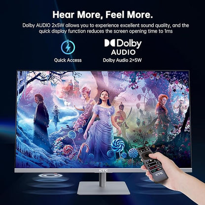 KTC 32 Inch 4K Smart Monitor, Google System UHD (3840x 2160) Smart Monitor with Speakers, Netflix Licensed, Type-C 65W PD, WirelessDisplay, HDR, Bluetooth, Hey Google Voice Remot, VESA Support, A32Q8