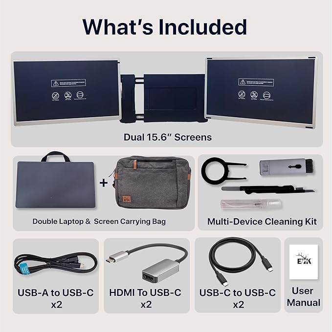 ELK 15.6" Dual Laptop Screen Extender