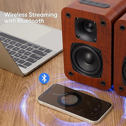 Saiyin Bluetooth Bookshelf Speakers