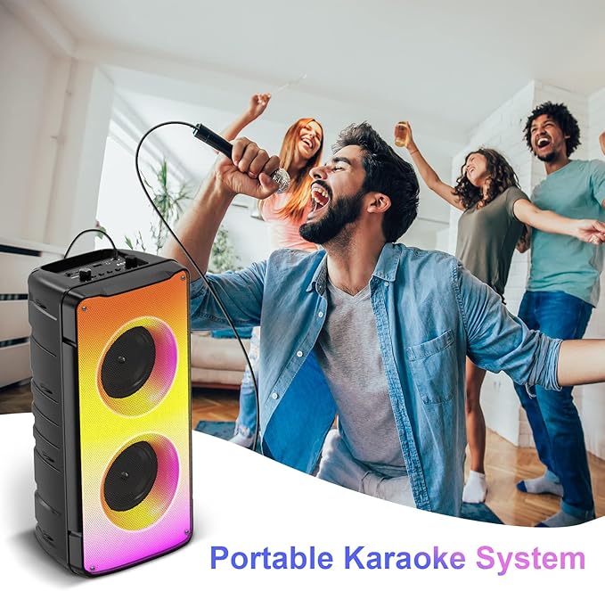 Bluetooth Speakers, 60W Portable Loud Wireless Stereo Speaker