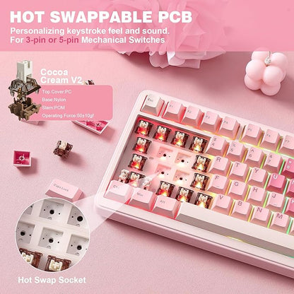 YUNZII B75 PRO Wireless Mechanical Keyboard, 75% Layout