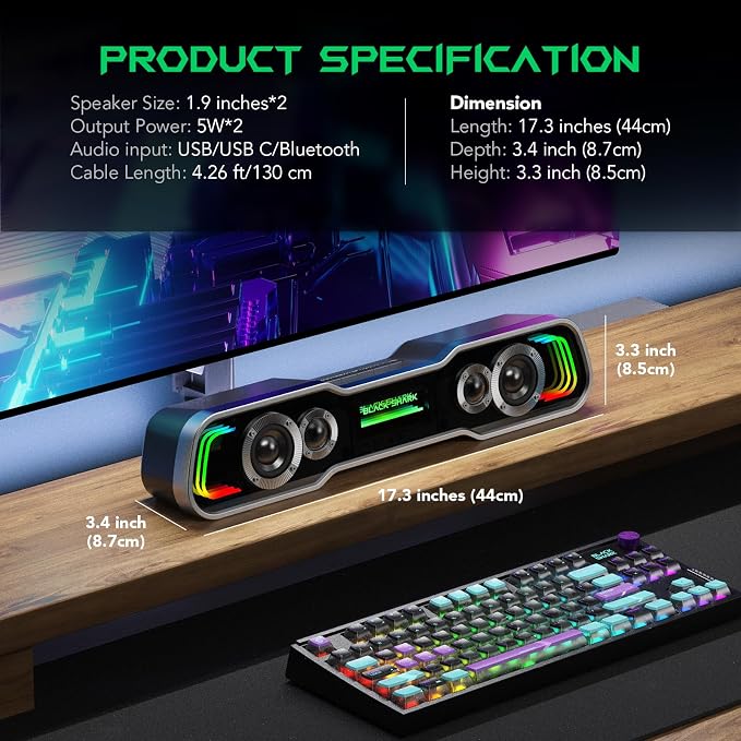 Black Shark BS-SP1 Bluetooth Computer Speakers