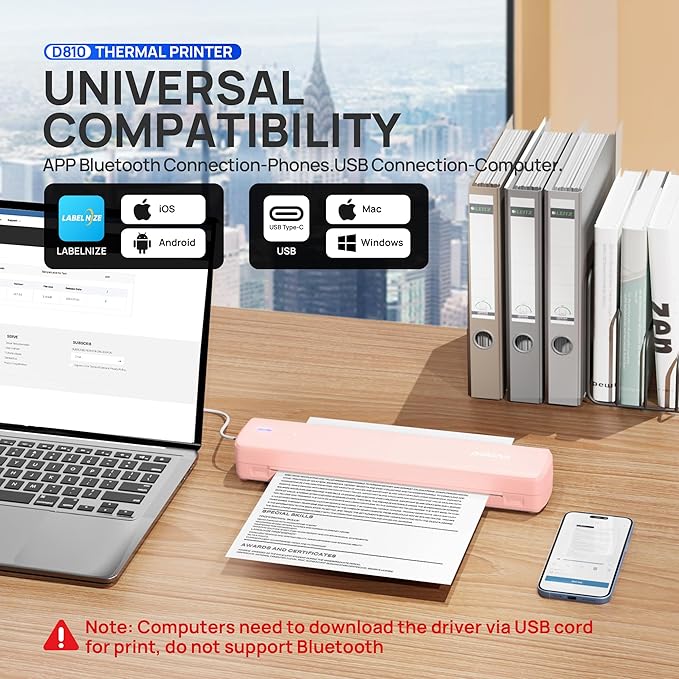 POLONO Portable Printer Wireless