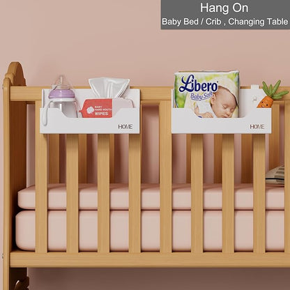 Bedside Caddy Hanging Storage Basket Little Plastic Beside Shelf Hang-on
