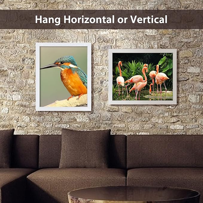 VCK Poster Frames Wood Poster Large Picture Frames for Wall Gallery Home Office Photography Art Decoration (White, 16 x 20)