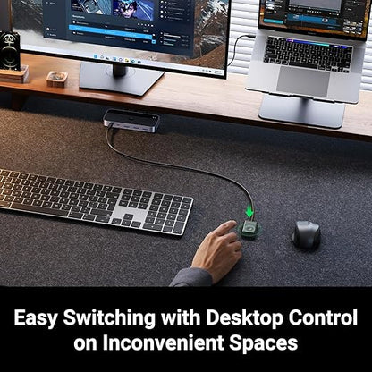 UGREEN USB 3.0 Switch 2 Computers Sharing USB C & A Devices, 4 Port USB