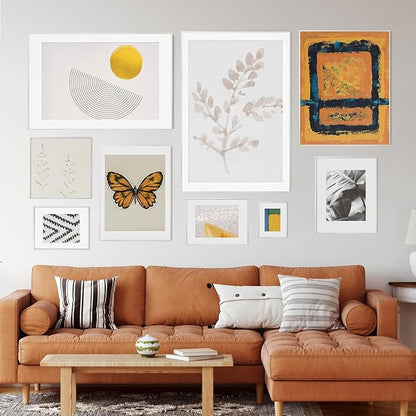 11x14 Picture Frame -11x14 Metal Picture Frame With Mat For 8x10 | 14x11 Frame Aluminum | Plexiglass And Hanging Hardware Included | 11 by 14 Poster Frame, Set of 3, Silver