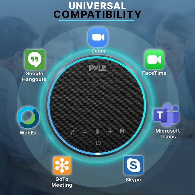 Pyle Portable Conference Speakerphone, 10m Omnidirectional Microphone Coverage
