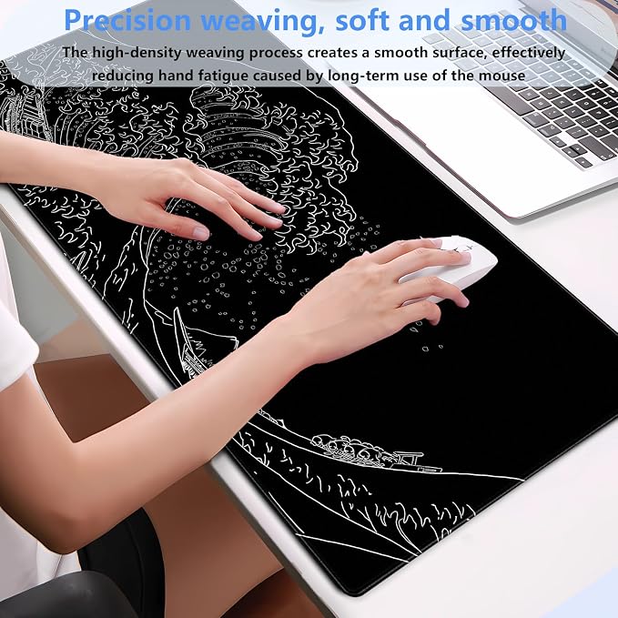 Japanese Great Wave Off Kanagawa Gaming Mouse Pad