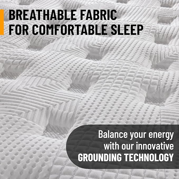 Ottomanson Twin 12” Eurotop Hybrid Mattress - Premium Quilted Cover - Made in USA - Medium-Firm Support - Individually Pocketed Coils & CertiPUR-US Foam - Fiberglass-Free - Bed in a Box