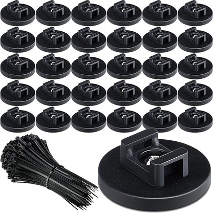 Yookeer 230 Pieces Magnetic Zip Tie Mount Multipurpose Cable Holder Magnets