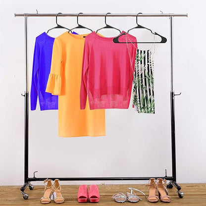 Utopia Home Clothes Hangers 30 Pack - Plastic Hangers Space Saving - Durable Coat Hanger with Shoulder Grooves (Black)