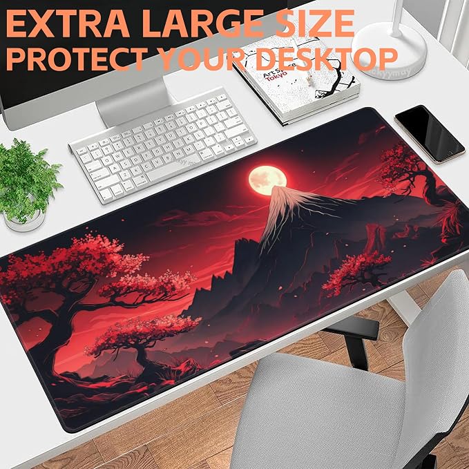 Mouse Pad Large Japanese Landscap Non-Slip Game Desk Mat