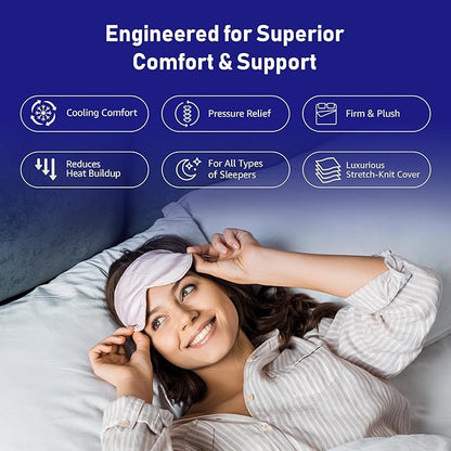 REVO Sleep Gel Memory Foam Mattress, 14-Inch Queen – Cooling Mattress with Contouring Gel Foam, Pressure Relief & Balanced Support – Soft, Breathable Comfort for Deep Sleep