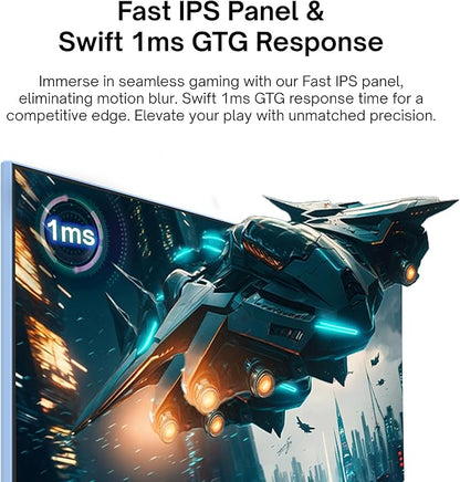 Pixio PX248 Wave Blue 24 inch 200Hz Refresh Rate FHD 1080p Resolution Fast IPS Panel 1ms GTG Response Time Built-in Speakers Gaming Monitor with Adaptive Sync