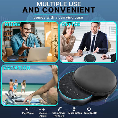 Pyle Portable Conference Speakerphone, 10m Omnidirectional Microphone Coverage