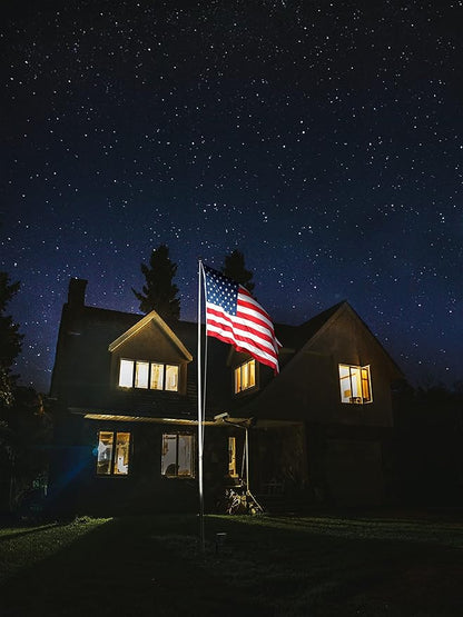 GKOLED 44° Beam Angle 30Watt Bullet/Round LED Spotlight, 120-277V, 5000K Daylight White, 3350 Lumens, Outdoor Landscape Flag Pole Light Fixture, UL Listed, Aluminum, Dark Bronze