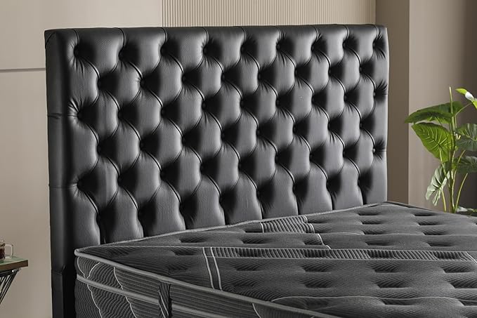 Ottomanson King 13" Luxury Black vSilver Eurotop Mattress - Inspired by The Space Race - Medium-Firm Hybrid Comfort - Made in USA - Premium Quilted Cover - Fiberglass-Free - Bed in a Box