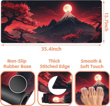 Mouse Pad Large Japanese Landscap Non-Slip Game Desk Mat