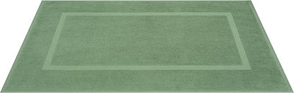 Cotton Paradise 100% Cotton Turkish Bathmat Set, Soft Absorbent Quick Dry, 2 Piece 20x34 Bathmat Floor Set, Sage Green