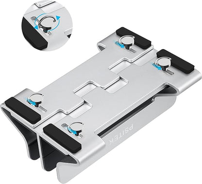 Aluminum Dual Vertical Laptop Stand Dock Holder, Supports 2 Devices, Adjustable