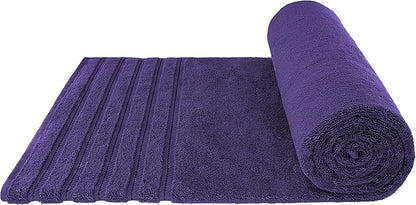 American Soft Linen 35x70 Jumbo Large Bath Towels, 600 GSM 100% Cotton Turkish Bath Sheet, Oversized Luxury Bath Towels for Bathroom Beach and Pool, Purple