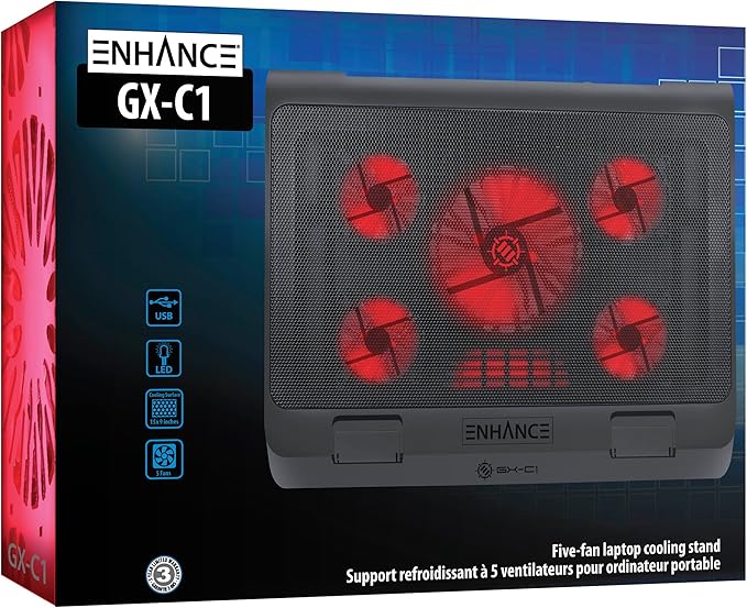 ENHANCE Gaming Laptop Cooling Pad Stand