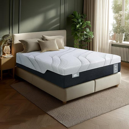 Life Balance Hybrid King Mattress 14 Inch, Made in USA, Plush, Individual Pocket Coils & Copper Gel Memory Foam， Hypoallergenic & Odorless, Motion Isolation & Pressure Relief, Mattress in a Box