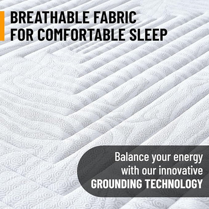 Ottomanson Twin XL 11" Safari Firm Hybrid Mattress - Made in USA - Unyielding Support & Durability - Individually Pocketed Coils & CertiPUR-US Foam - Fiberglass-Free - Bed in a Box