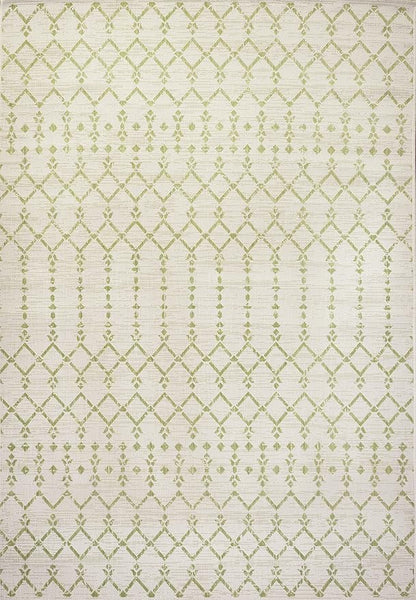 JONATHAN Y Moroccan Geometric Indoor Outdoor Area Rug 4X6 Cream/Green, Ourika Textured Weave for Backyard, Patio, Porch, Easy-Cleaning, High Traffic, Pet-Friendly, Non-Shedding (SMB108M-4)