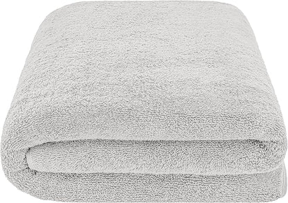 Cotton Paradise 100% Cotton Turkish Towel, Soft Absorbent Quick Dry, 40x80 Oversized Bath Sheet Towel, Silver Grey
