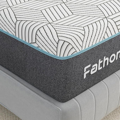 FATHOM Firm Twin Mattress 6 Inch Memory Foam Mattress Twin Size Bed in a Box for Back Pain Relief and Cool Sleep with Gel Foam and Removeable Fiberglass Free Cover, CertiPUR-US Certified
