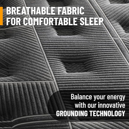 Ottomanson King 13" Luxury Black vSilver Eurotop Mattress - Inspired by The Space Race - Medium-Firm Hybrid Comfort - Made in USA - Premium Quilted Cover - Fiberglass-Free - Bed in a Box
