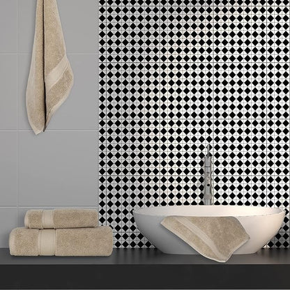 NOVA Luxury Linen - Hotel Quality Turkish Towel Set for Bathroom (6 Pcs Towel Set, Warmsand Beige)