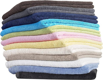 SALBAKOS 100% Turkish Cotton Jumbo Bath Sheet Towel Oversized 40x80 inch | Premium Hotel & Spa Quality, Soft, Absorbent, XL Bath Towels | Made in Turkey (Pack of 1, Yellow, Jumbo Bath Sheet)